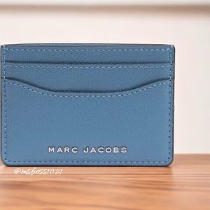 Marc Jacobs Leather Card Holder Stone Blue BRAND NEW WITH TAG